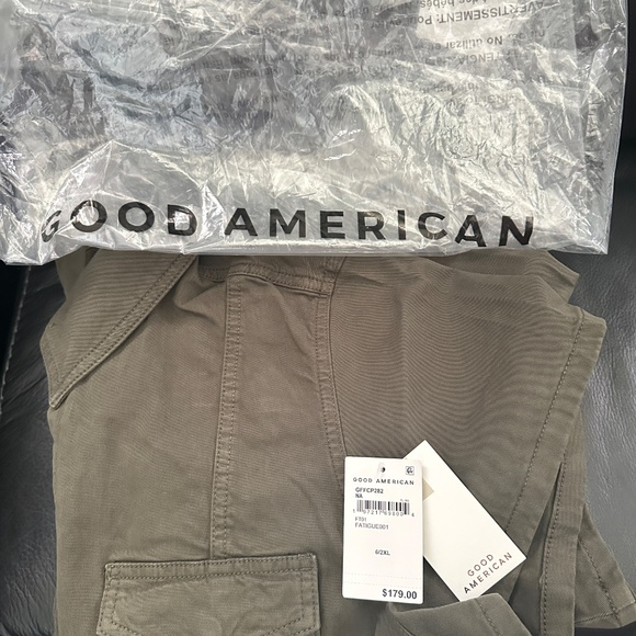 NWT! GOOD AMERICAN - FIT FOR SUCCESS TWILL PALAZZO CROPPED JUMPSUIT - SIZE 2XL - Picture 6 of 7